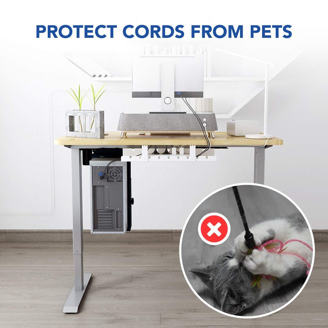 FLEXISPOT FLEXISPOT Under Desk Cable Management Tray, Metal Raceway Wires Cable Tidy Organizer, Office and Home Cable Tray Use for Standing Desk (Black)