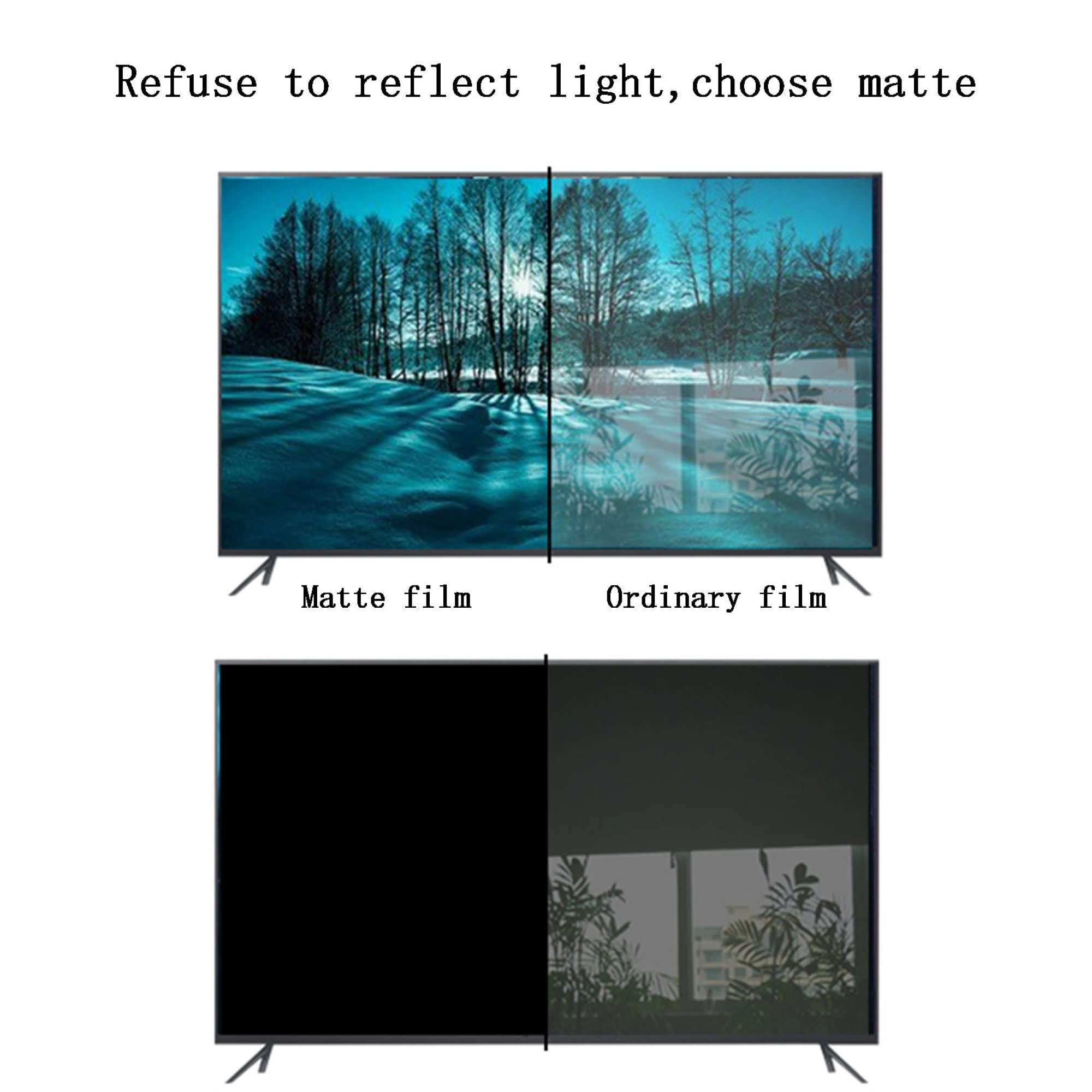JQZWXX JQZWXX 43-75inch Anti-Glare TV Screen Protector, Blue Light Filter Anti Break Frosted Film, Eye Protection Matte Film for Sharp, Sony, Samsung, Hisense TV Computer Monitors / 55in1211x682mm