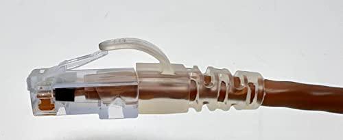 RiteAV RiteAV - 100 FT Cat6 Brown Ethernet Network RJ45 Patch Cord (Pure Copper) (Connectors and Boots Installed)