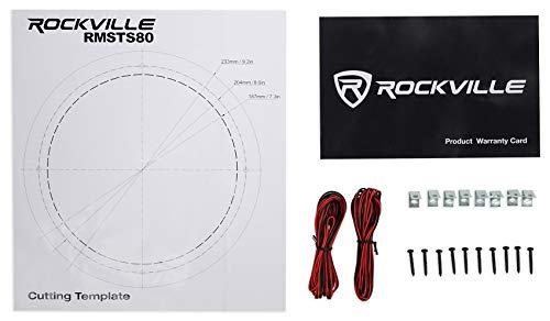 Rockville Pair Rockville RMSTS80B 8" 1000w Waterproof Marine Boat Speakers 2-Way Black