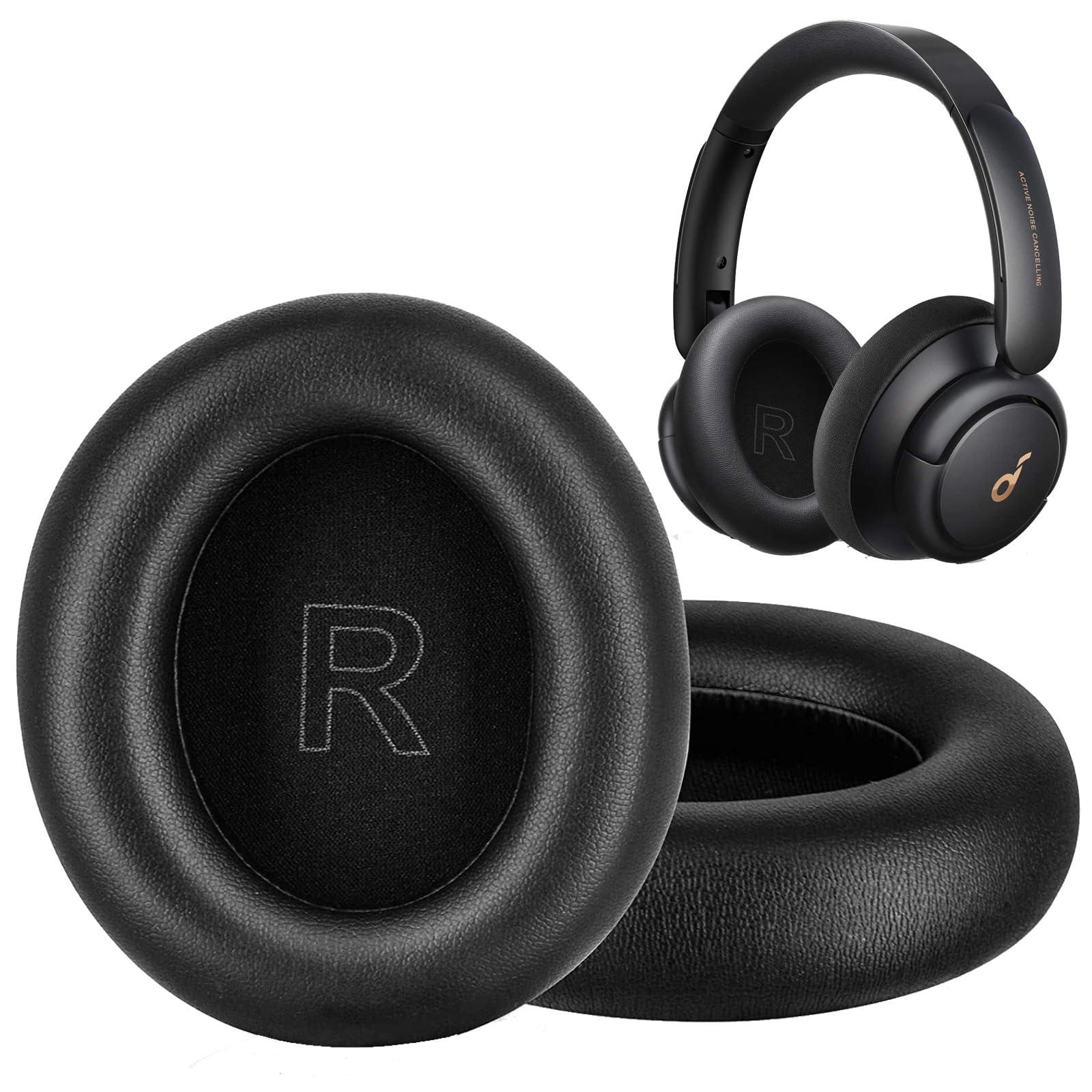 HONCUANWS Soundcore Life Q30 Replacement Ear Pads Life Q30 Earpads Cushions Ear Cups Cover Muffs Compatible with Soundcore by Anker Life Q30/Q35 Headphones. (Black)