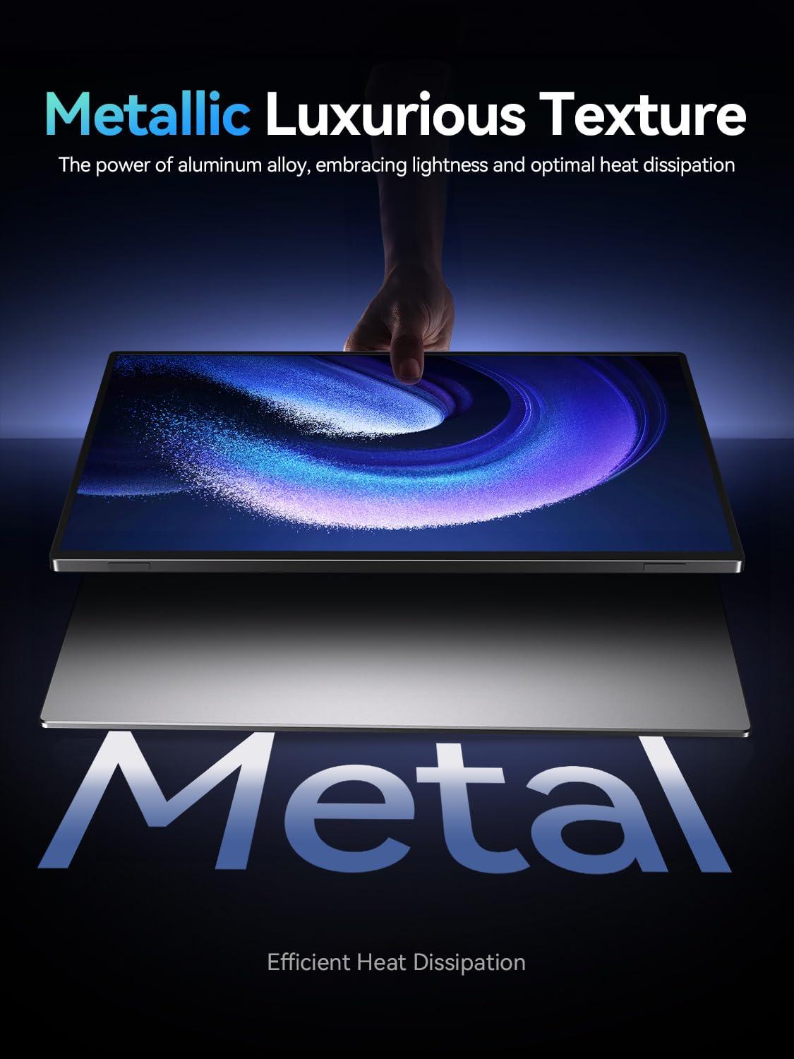 UPERFECT UPERFECT 16 Portable Gaming Monitor | 120HZ, HDR | 400Nits |1080P IPS | Ultra-Slim & Lightweight | Aluminum Alloy | Smart Cover & VESA | Travel External Second Screen for Laptop, PC, Game Console