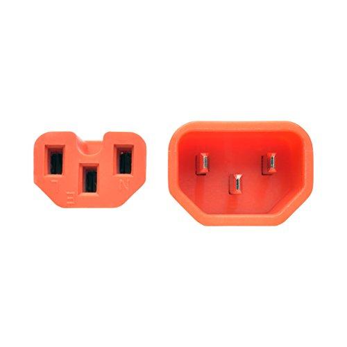 Tripp Lite Tripp Lite 3ft Heavy Duty Computer Power Extension Cord 15A, 14 AWG, C14 to C15, Orange 3'(P018-003-AOR)