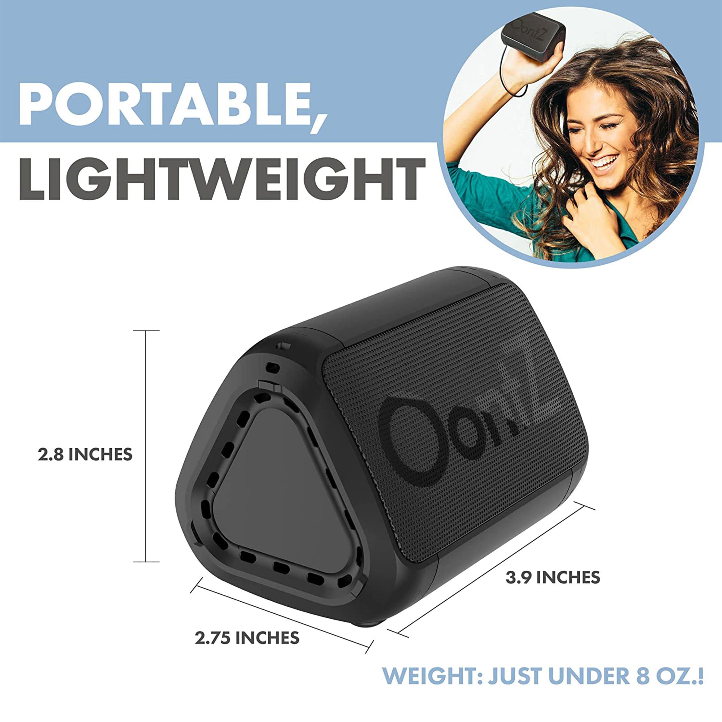 Cambridge Soundworks OontZ Angle Solo Portable Bluetooth Speaker 5.0-5W Sound, 10-Hr Battery, 100ft Wireless Range, IPX5 Water-Resistant, Budget-Friendly Small Speaker for Travel, Party, Outdoor or Home (Black)