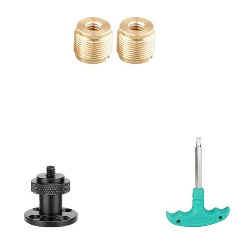 CAMVATE CAMVATE 1/4"-20 Female to 5/8"-27 Male + 1/4"-20 Male Thread Screw Support + Straight Screwdriver Assembly Tool