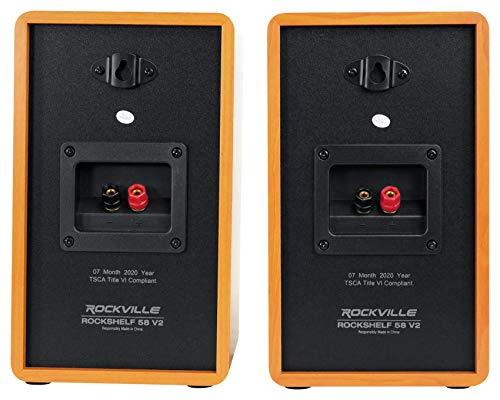 Rockville Rockville 2 RockShelf 58C 360W Wood 5.25" Home Theater Bookshelf Speakers/8 Ohm