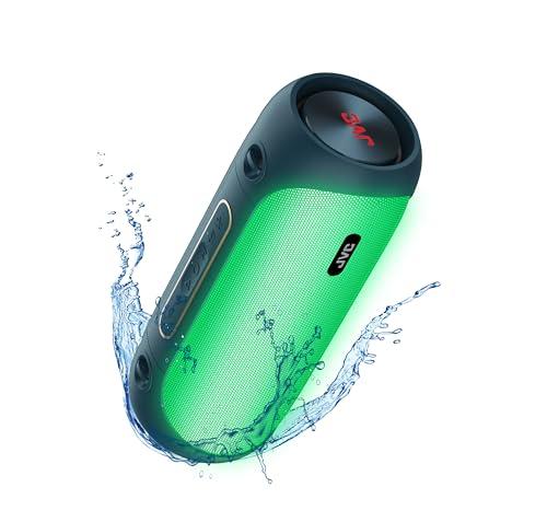 JVC JVC Illuminated Portable Wireless Speaker with 30W max outputs, Dynamic Sound, Bluetooth 5.0, TWS Capability, USB-C, AUX in, up to 6-Hour Battery Life - SPPA7BTA (Navy)