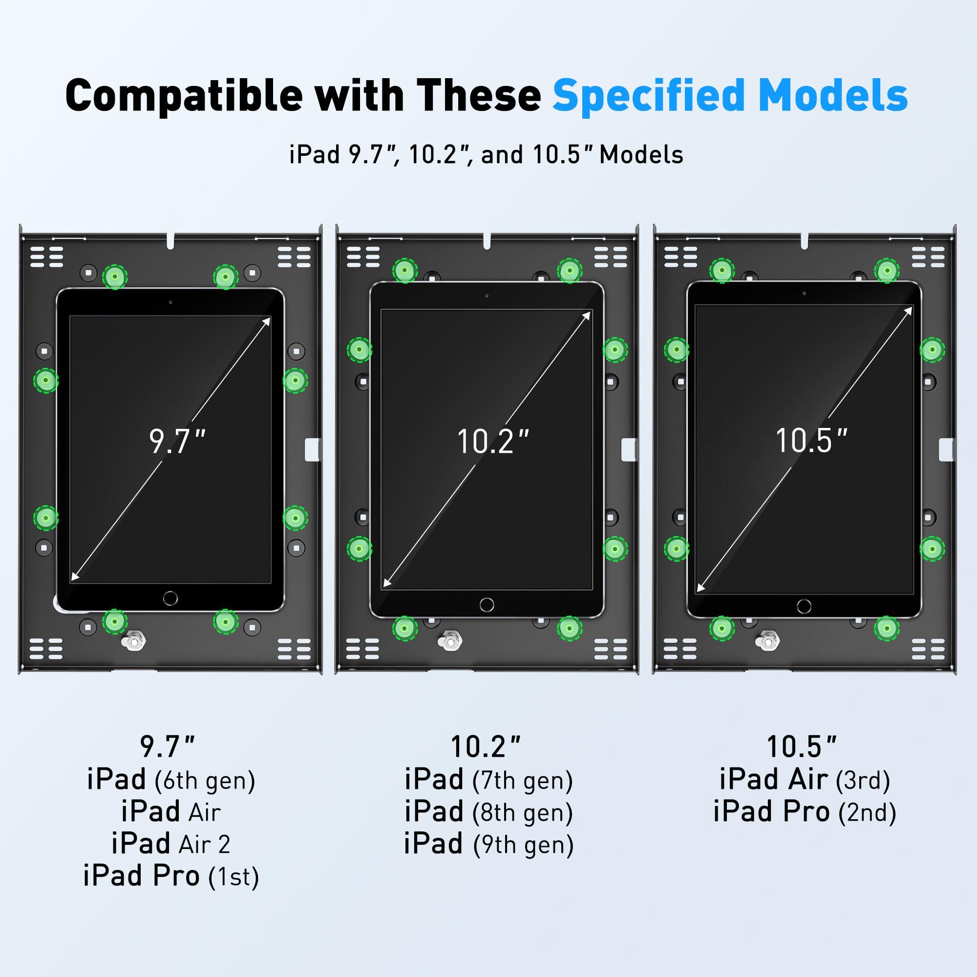 AboveTEK AboveTEK Anti Theft iPad Floor Stand, Robust Security Kiosk POS Tablet Stand Bundle with Retail Kiosk iPad Stand, 360 Rotating Commercial POS Tablet Stand