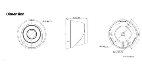 LT Security LT Security LTS CMIP1382NW-28MA 8MP IR Fixed Turret Network Dome Camera POE Audio with Microphone, 2.8mm Fixed Lens Wide Viewing Angle