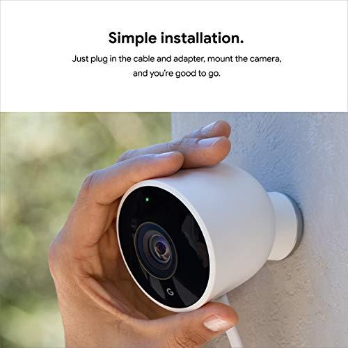 Google Google Nest Cam Outdoor - 1st Generation - Weatherproof Camera - Surveillance Camera with Night Vision - Control with Your Phone