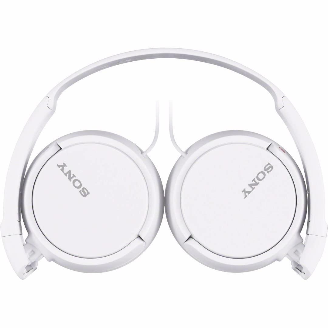 Sony Sony ZX Series Wired On-Ear Headphones with Mic, White MDR-ZX110AP