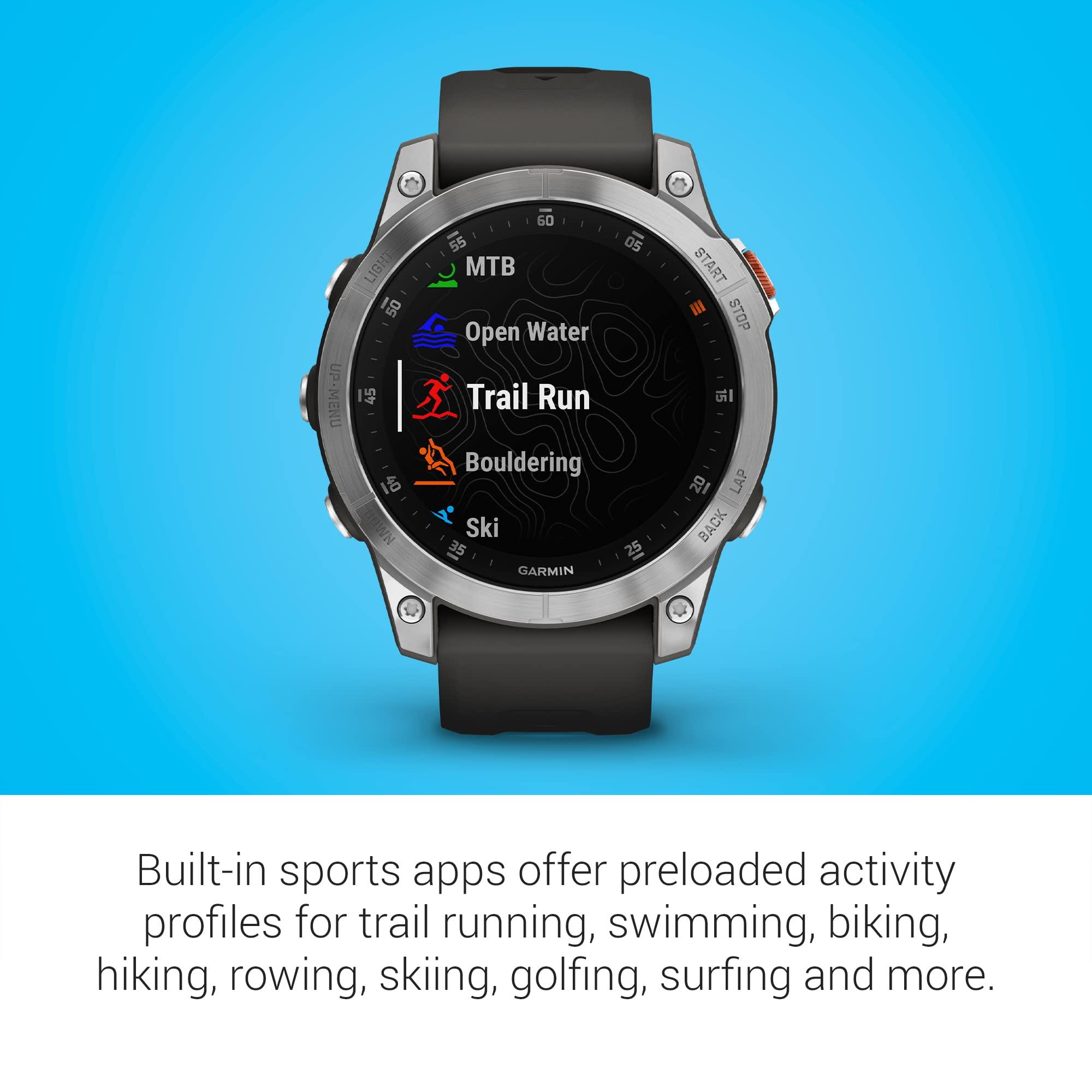 Garmin Garmin 010-02582-00 epix Gen 2, Premium active smartwatch, touchscreen AMOLED display, Adventure Watch with Advanced Features, Slate Steel (Renewed)