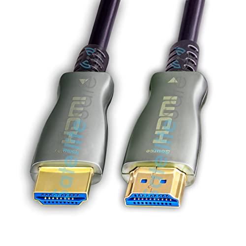 SatelliteSale SatelliteSale Digital High-Speed HDMI 2.0 Fiber Optic Cable 4K/60Hz 18Gbps Black 2160p Universal Wire PVC Cord 100 feet