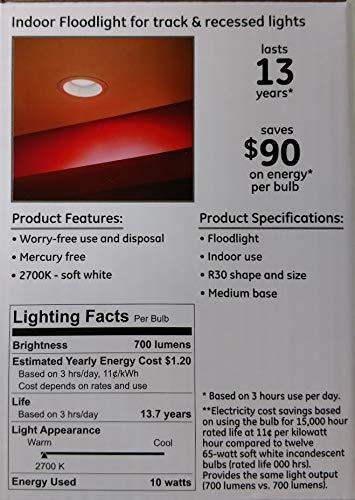 GE Lighting GE 10W (65W Equivalent) Dimmable BR30 Soft White 4-Pack