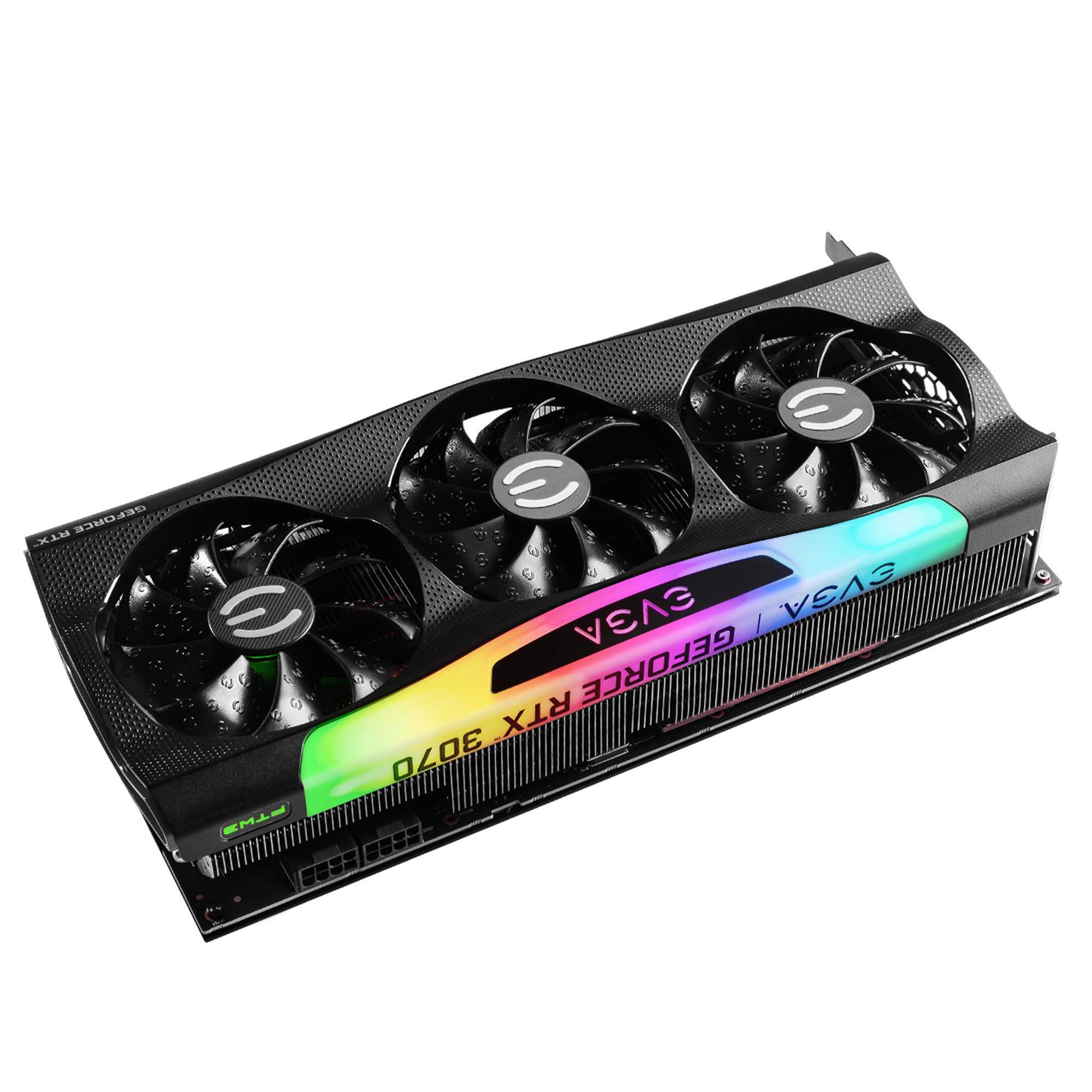EVGA EVGA GeForce RTX 3070 FTW3 Ultra Gaming, 08G-P5-3767-KL, 8GB GDDR6, iCX3 Technology, ARGB LED, Metal Backplate, LHR
