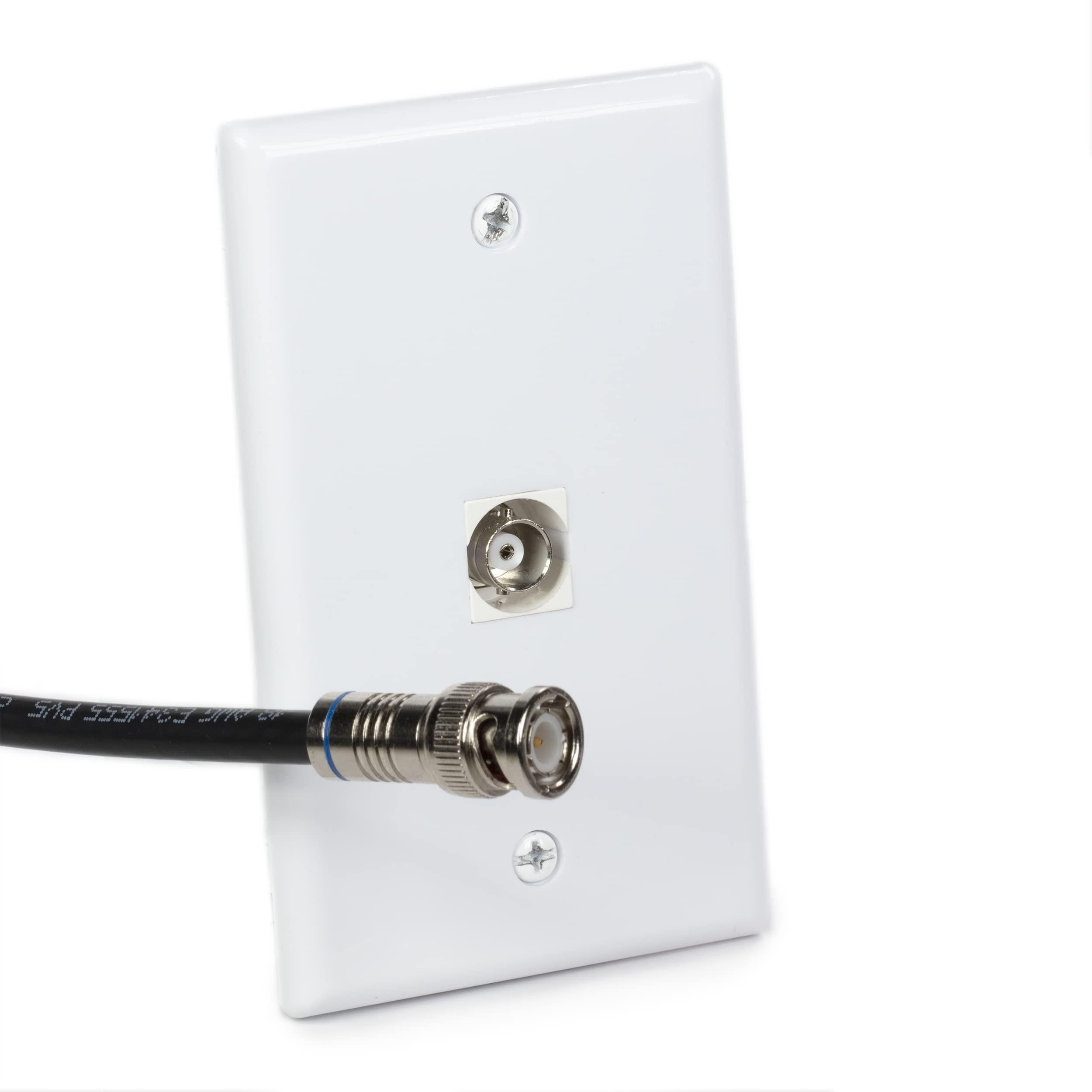 THE CIMPLE CO BNC Cable, Made in The USA, Black RG6 HD-SDI and SDI Cable (with Two Male BNC Connections) - 75 Ohm, Professional Grade, Low Loss Cable - 35 feet (35\')