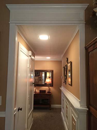 A La Maison Ceilings A La Maison Ceilings R104 Bead Board Foam Glue-up Ceiling Tile (21.6 sq. ft./Case), Pack of 8, Plain White