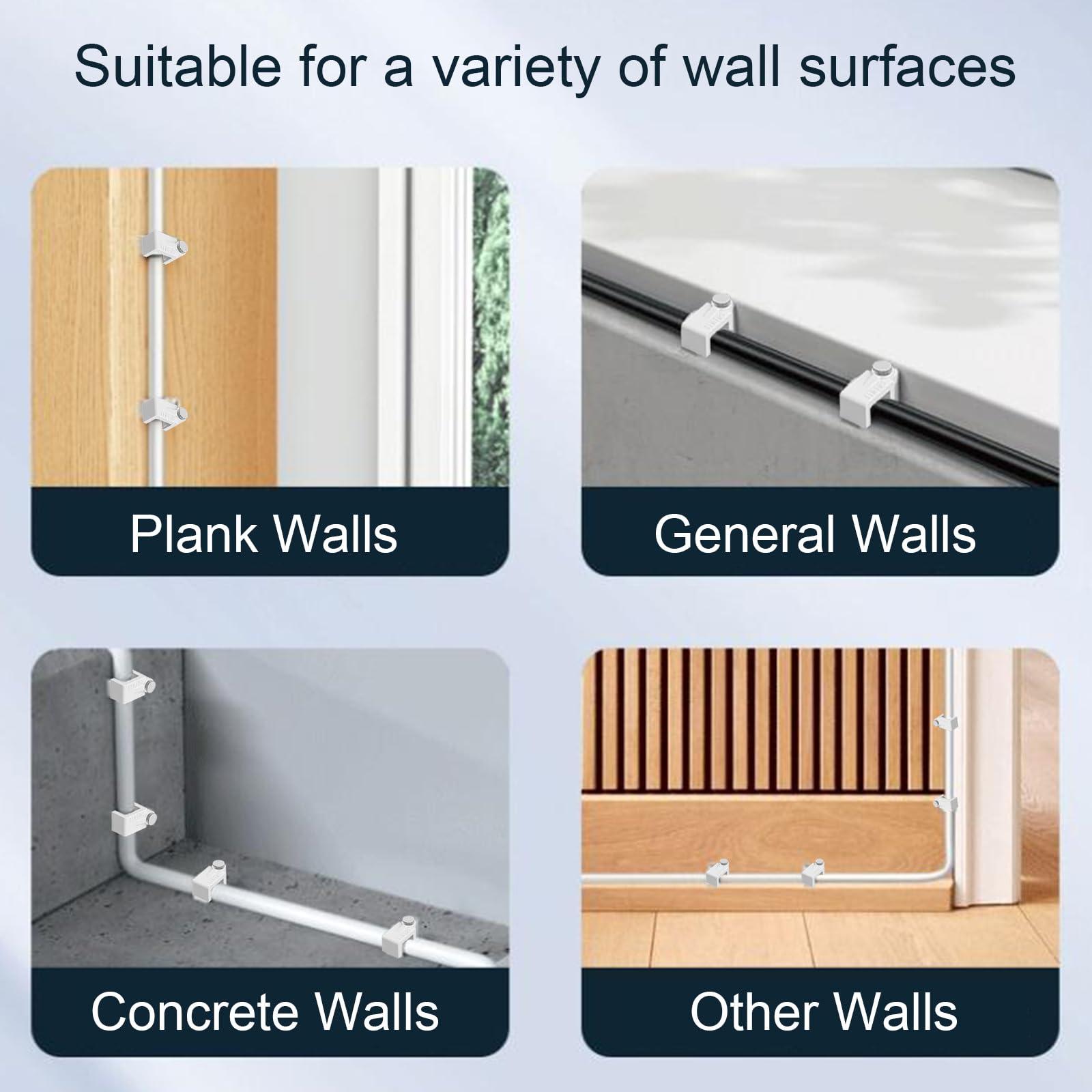 YIOVVOM Ethernet Nails Cable Clips - 200 Pieces 8mm Ethernet Cable Clips with Nails Cord Holder for Cat5 Cat6 Cat7 Cat8 RJ45 Cable and Telephone line Flat Ethernet Cable (Square)