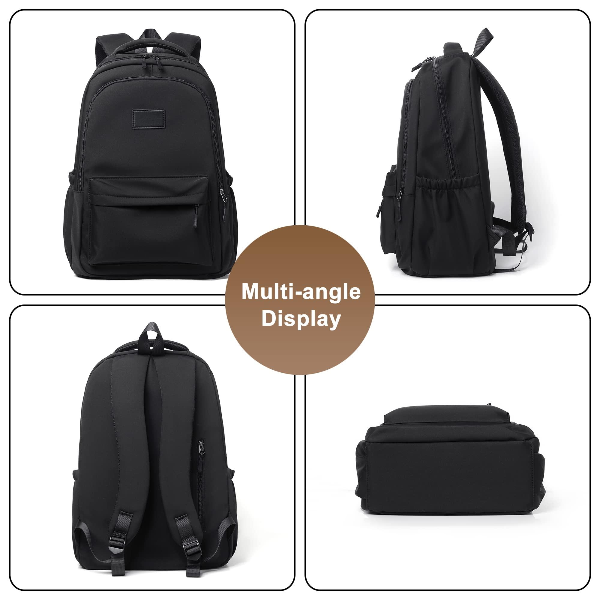 Lachero 15.6 inch Laptop Backpacks for Men Women, Polyester Large Capacity College Backpack Lightweight Bookbag (Pink)