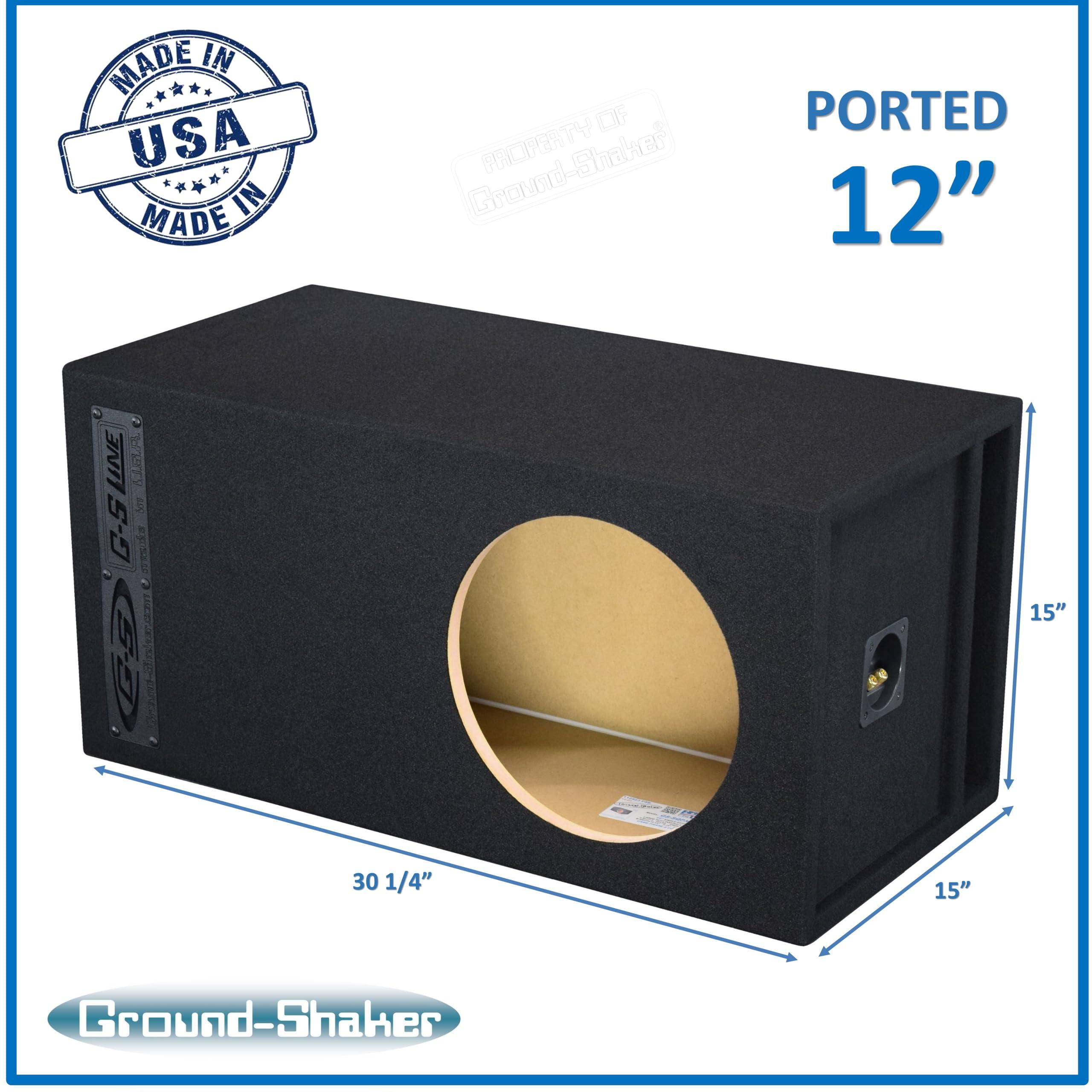Ground-Shaker 12" Single Ported/Vented X-Large Sub Box Sub Woofer Enclosure 12" Ground Shaker Box