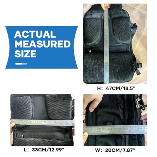 coowoz coowoz Large Travel Backpack For Women Men,Carry On Backpack Flight Approved,Hiking Backpack Waterproof Outdoor Sports Rucksack Casual Daypack Fit 15.6 Inch Laptop Shoes Compartment (Black)