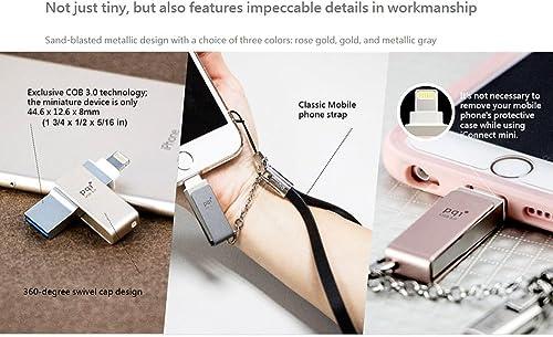 Vinpower Digital [Apple Mfi] Iconnect 32 GB Mobile Flash Drive w/ Lightning Connector for iPhones, iPads, iPod Mac & PC USB 3.0 (Gold)