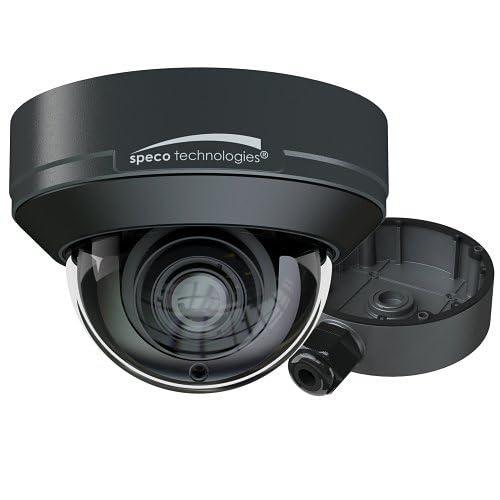 Speco Technologies Speco O8FD1M Flexible Intensifier 4K IR Dome IP Camera with Advanced Analytics and Junction Box, 2.8-12mm Motorized Lens, Dark Gray, (Replaces O6FD4M)