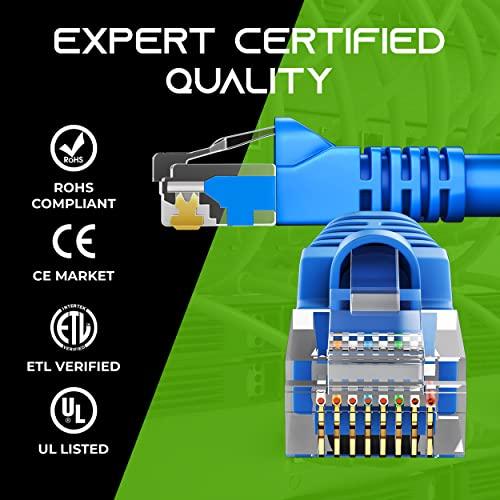 GearIT GearIT 20-Pack, Cat5e Ethernet Patch Cable 7 Feet - Snagless RJ45 Computer LAN Network Cord, Blue