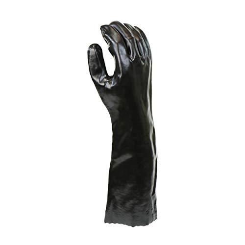 West Chester West Chester 12018 Chemical Resistant PVC Coated Work Gloves - Large, Black Fully Coated Safety Gloves with 18 in. Gauntlet Cuff. Workplace Safety Wear