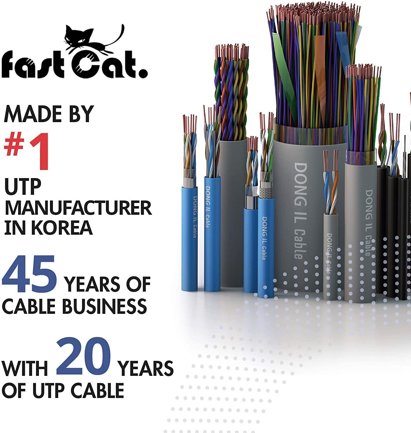 fast Cat. fast Cat. Cat6 Direct Burial Outdoor Ethernet Cable 1000ft - Waterproof Cat6 Cable with 23AWG Solid Copper Conductors - CMX, UTP 550MHz, PoE++ (4PPoE), ETL & UL Listed, Bulk Ethernet Cable (Black)