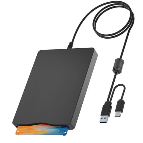 wintale wintale USB Floopy Drive,Portable 3.5\" USB External Floppy Disk Drive,Slim Plug and Play 1.44 MB FDD for PC Windows 2000/XP/Vista/7/8/10/11 Mac
