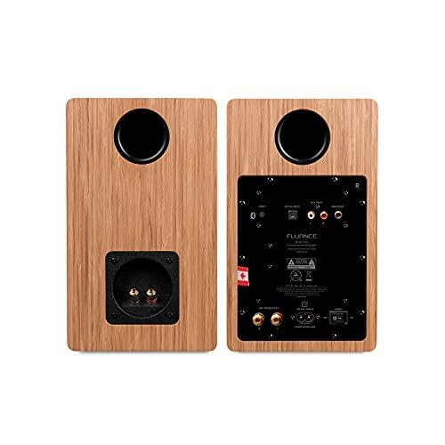 Fluance Fluance RT81 Elite High Fidelity Vinyl Turntable (White) with Ai41 Powered 5" Stereo Bookshelf Speakers (Lucky Bamboo), Diamond Stylus, Belt Drive, Built-in Preamp, 90W Class D Amplifier, Bluetooth