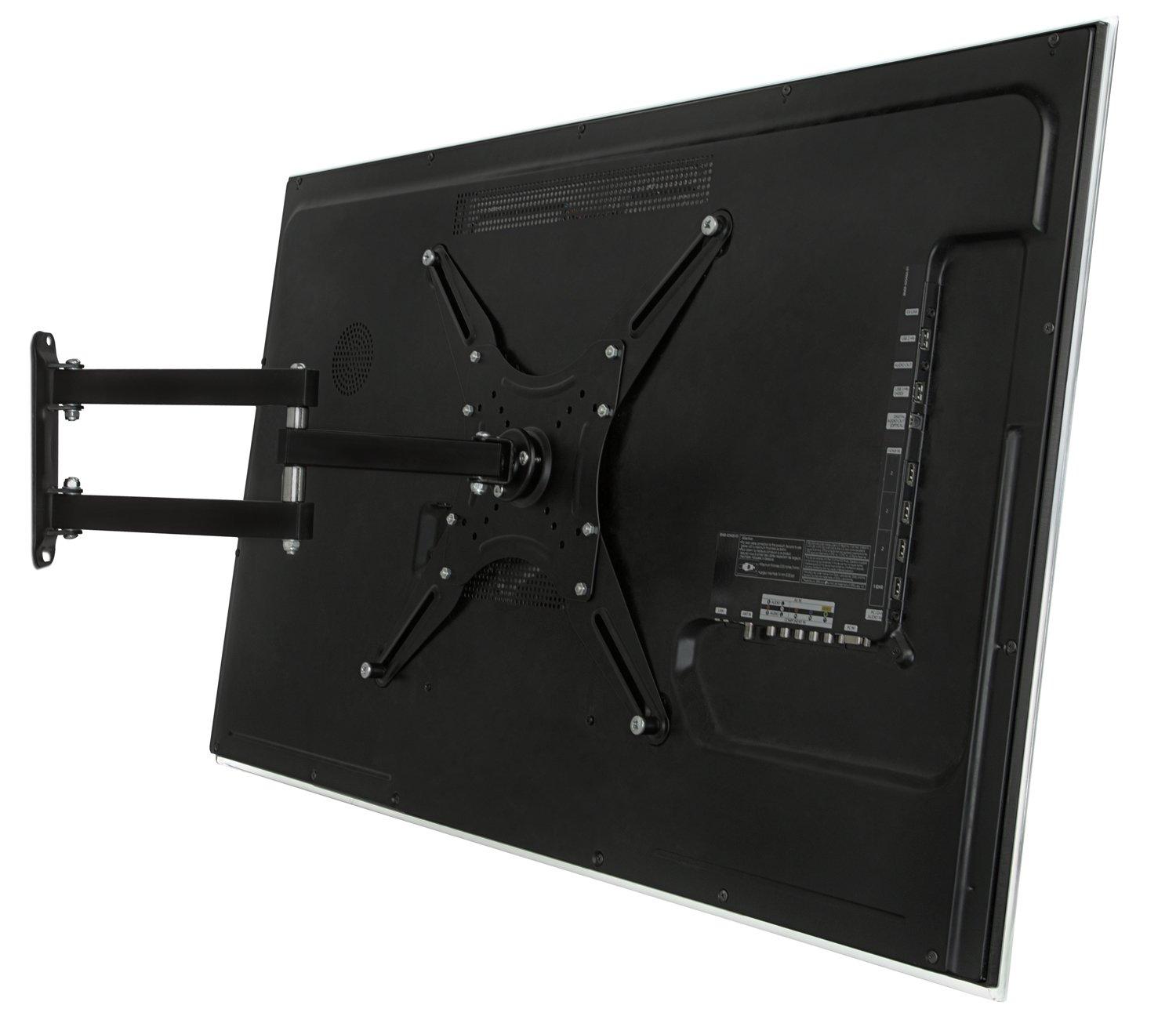 Mount-It! Mount-It TV Wall Mount Full Motion LCD, LED 4K TV Swivel Bracket for 23-55 inch Screen Size, Compatible with VESA 400x400, 66 lbs Capacity (MI-2065L), Black