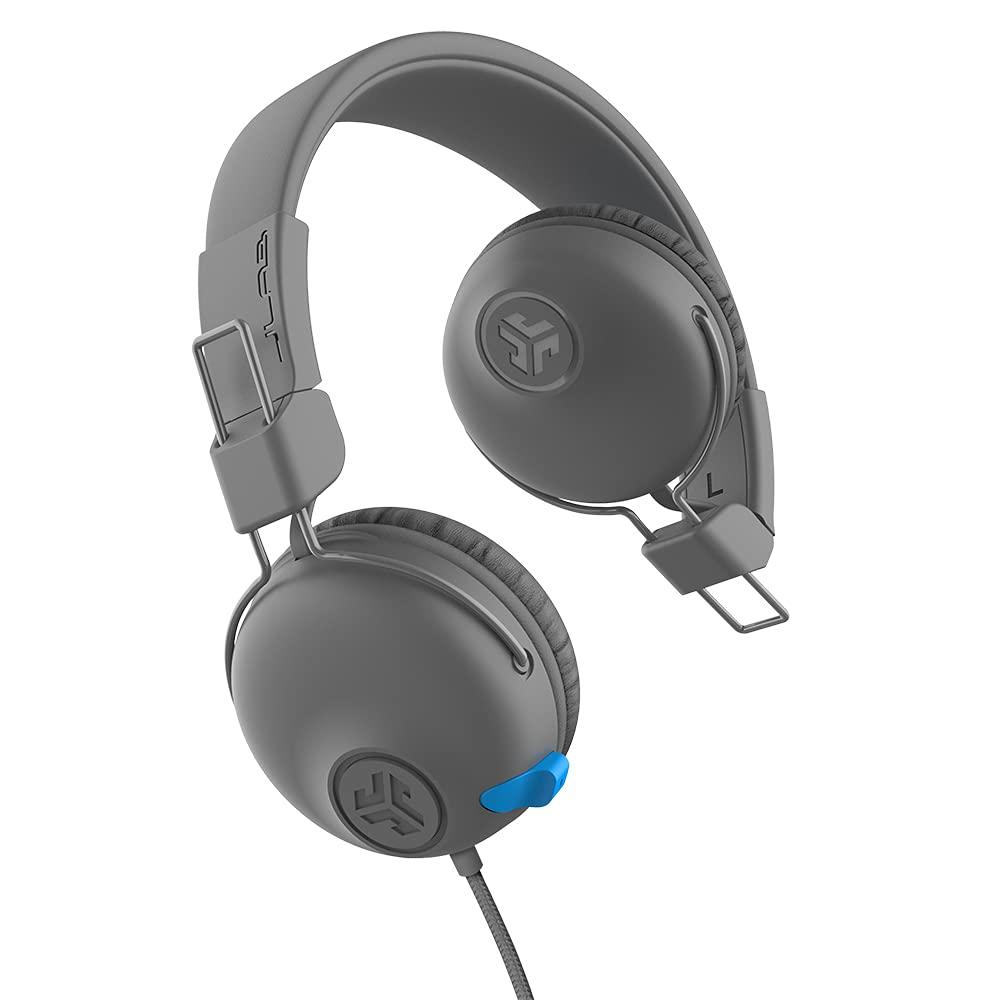 JLab JLab JBuddies Learn On-Ear Kids Headphones, Retractable Boom Mic, Built-in Volume Regulators for Safety, Folding, Adjustable, Great for Schooling Homework and Virtual Classes