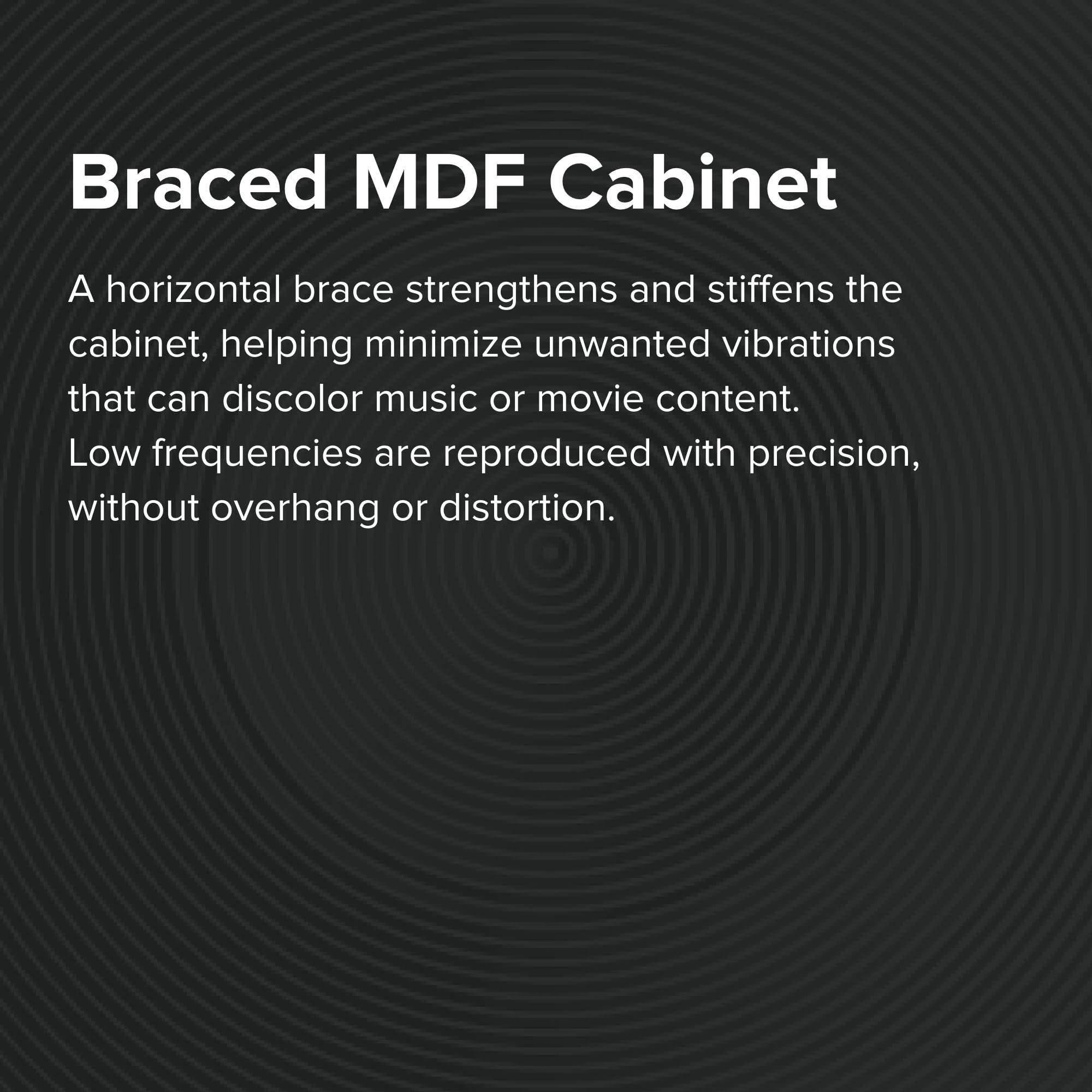 ELAC ELAC Debut 2.0 S10.2 10 Powered Subwoofer, Black - Custom Driver & 200-Watt Peak BASH Amplifier - Braced MDF Cabinets