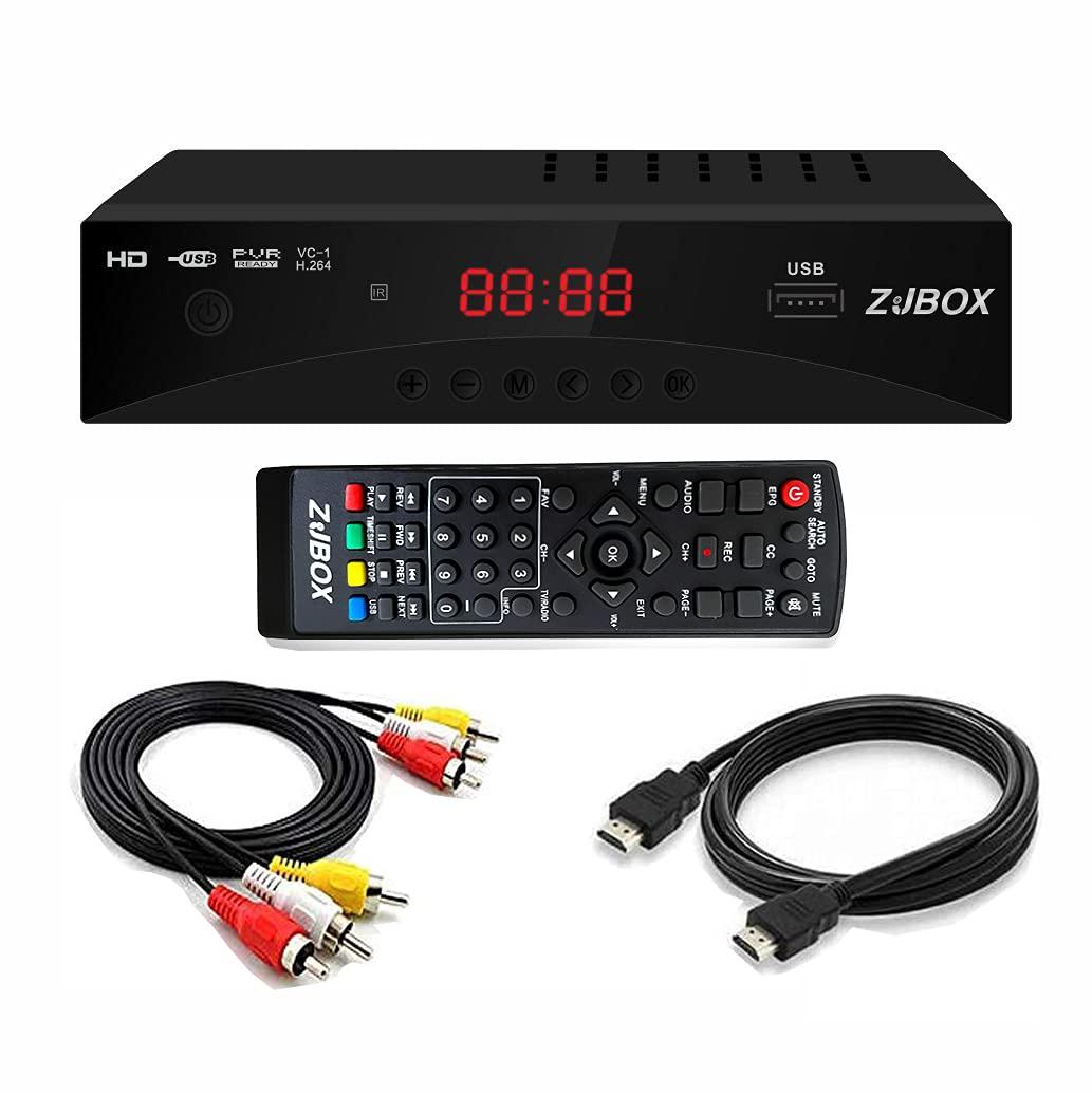 ZJBOX Digital TV Converter Box, ATSC Cabal Box - ZJBOX for Analog HDTV Live1080P with TV Recording&Playback,HDMI Output,Timer Setting TV Tuner Function Set Top Box Digital Channel Free