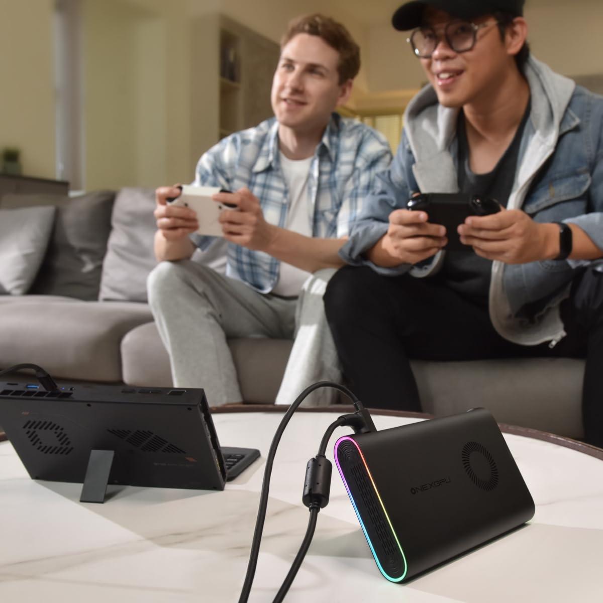 ONEXPLAYER ONEXGPU eGPU Dock: New Hardware - Oculink Support, AMD Radeon RX 7600M XT, 8GB GDDR6, 300W Charger, USB-C 4.0, Quad Monitor, 4K Gaming - World's 1st Portable eGPU with 4TB NVMe PCIE 3.0 2280 Storage