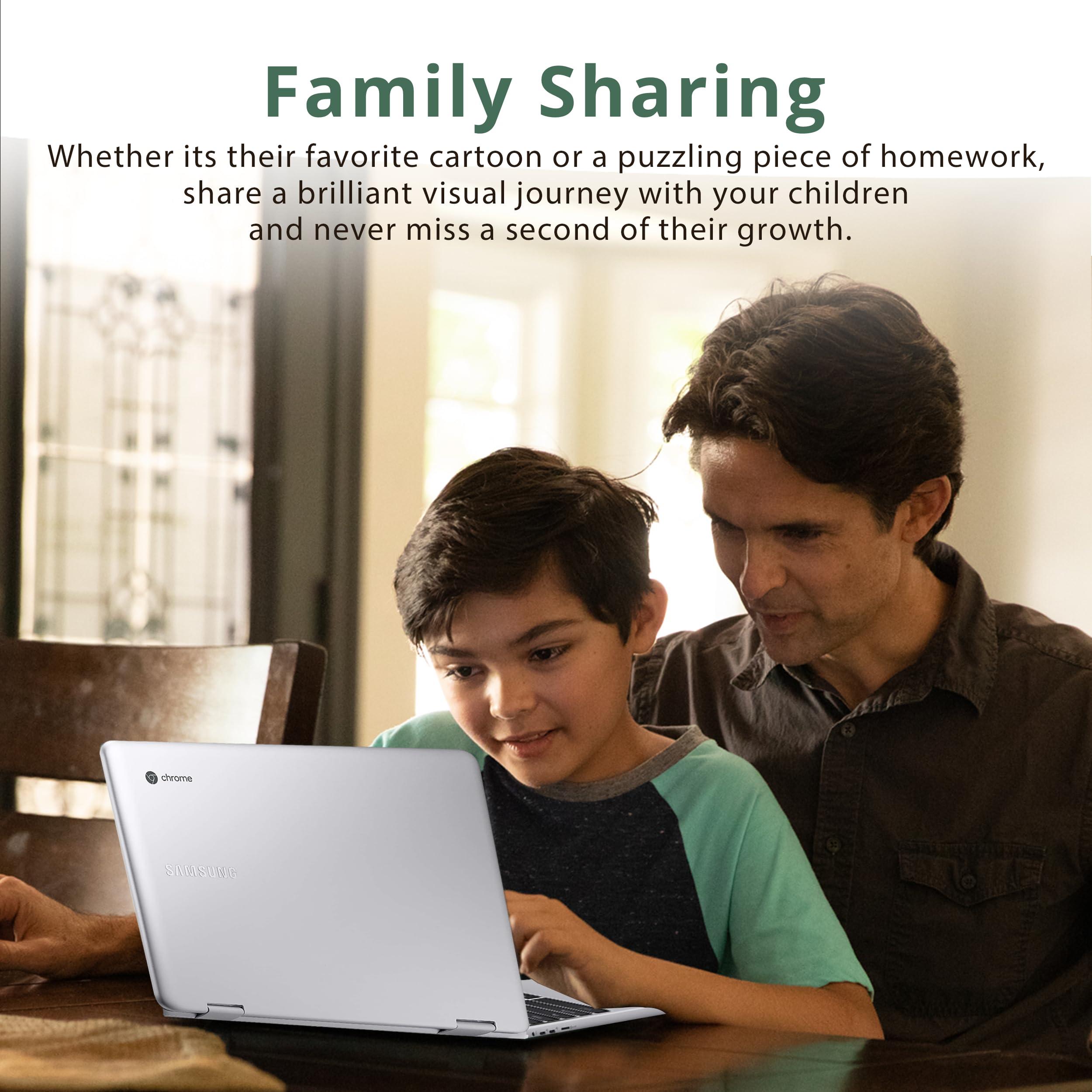 SAMSUNG SAMSUNG Chromebook Plus V2 2-in-1 Touchscreen Laptop, 12.2" WUXGA Display, Intel Celeron 3965Y, 4GB RAM, 64GB eMMC, HD Camera, Wi-Fi 5, Bluetooth Mouse, Stylus Pen, Chrome OS, Silver, 32GB USB Card