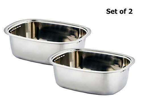 Kitchen Flower Kitchen Flower Stainless Steel Washing-up Bowl Multi-purpose Dish Tub for Sink / Wash Basins / Dishpan for Sink
