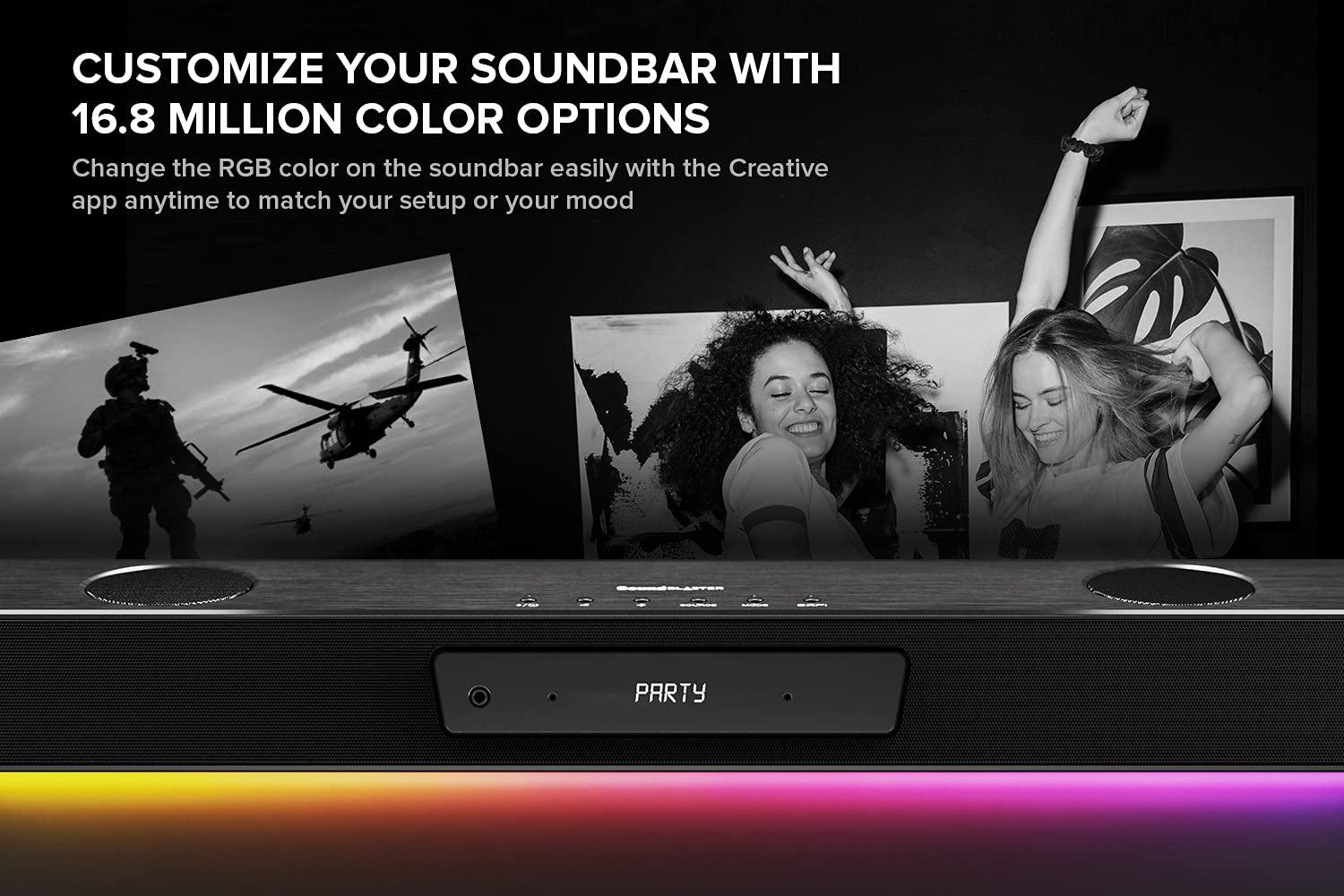 Creative Creative Sound Blaster Katana V2 RGB True 5.1 Multi-Channel Gaming Soundbar with Subwoofer, ft. Tri-Amplified 5-Driver Design and Super X-Fi Technology, SXFI Battle Mode