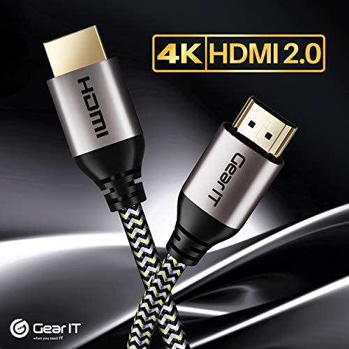 GEARit GEARit 4K HDMI Cable, (5-Pack / 6.6ft / 2m) High-Speed HDMI 2.0b, 4K 60hz, 3D, ARC, HDCP 2.2, HDR, 18Gbps - Nylon Braided Cord