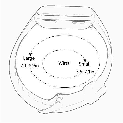 Yuuol Replacement Bands Compatible with Fitbit Versa/Versa 2 / Versa Lite, Silicone Adjustable Classic Accessory Wristband Fitness Straps for Women Men Small and Large