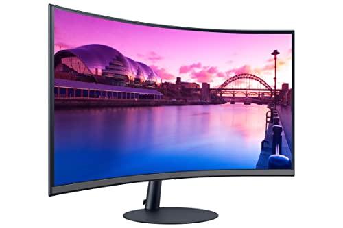 SAMSUNG SAMSUNG 27-Inch S39C Series FHD Curved Gaming Monitor, 75Hz, AMD FreeSync, Game Mode, Advanced Eye Comfort, Frameless Display, Built in Speakers, Slim Metal Stand, LS27C392EANXGO, 2023, Black