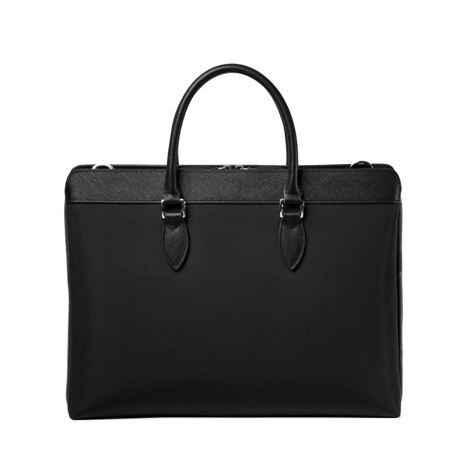 Maverick & Co. Maverick & Co. Alpha Leather-Trimmed Briefcase (Black)