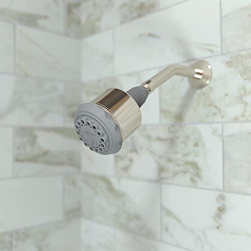 hansgrohe hansgrohe Clubmaster 4-inch Easy Clean Easy Install Showerhead Modern 3-Spray Full, Pulsating Massage, Soft spray with QuickClean in Polished Nickel, 28496831