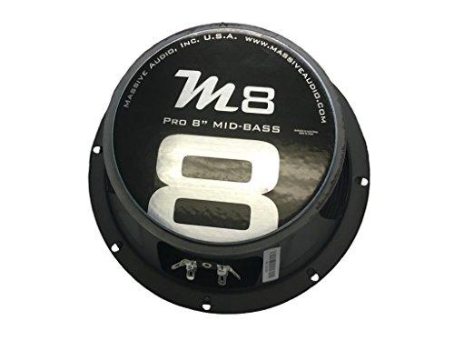 Massive Audio Massive Audio M8 – 8 Inch 280 Watts, 8 Ohm Pro Audio Midrange Speaker for Cars, Stage and DJ Applications. Sold Individually