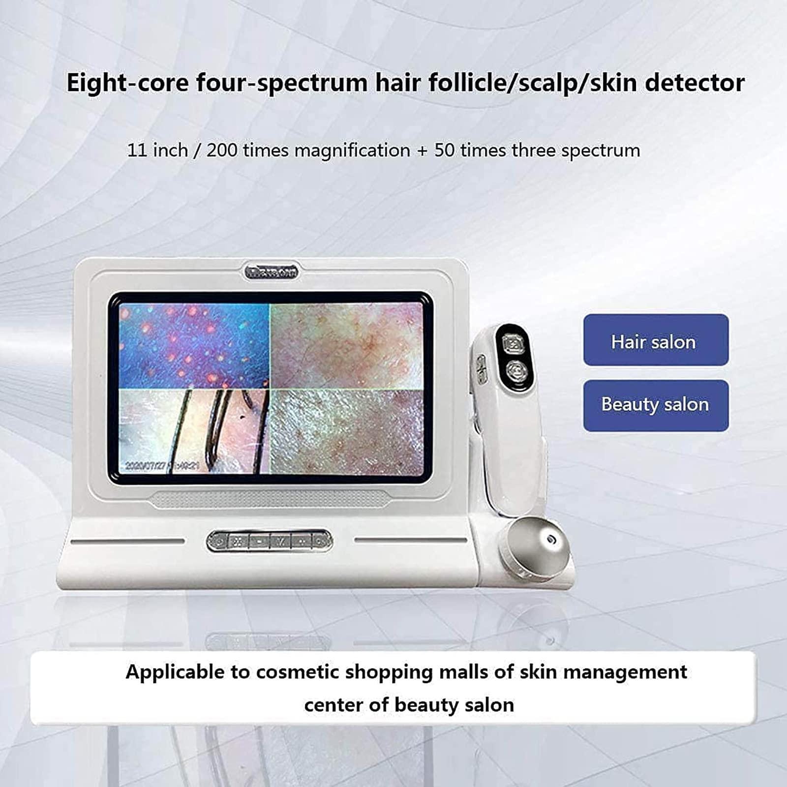 HDGRNCC HDGRNCC 11 Inch Hair Tester, Hair Skin Scalp Detector HD LCD Screen Microscope Tester Skin Scalp Detector Digital Microscope Skin Analyzer for