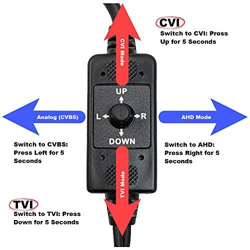 CCTV Camera Pros CCTV Camera Pros AHD-BL25 Wide Angle Security Camera, 180 Degree Color Indoor/Outdoor Bullet, 1080p HD TVI AHD CVI CVBS, IR, BNC, Black Weatherproof Housing