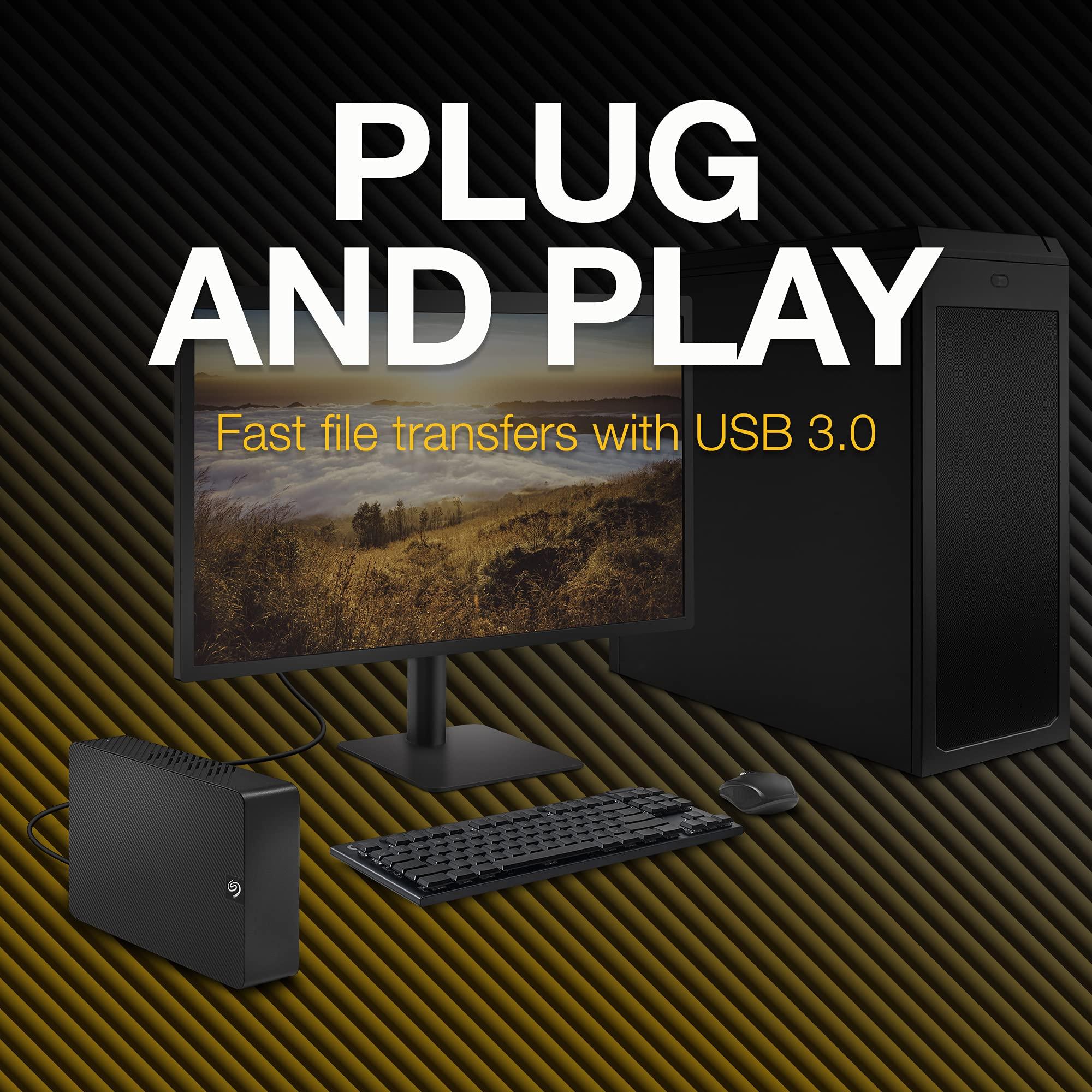 Seagate Seagate Expansion 16TB External Hard Drive HDD - USB 3.0, with Rescue Data Recovery Services (STKP16000400)