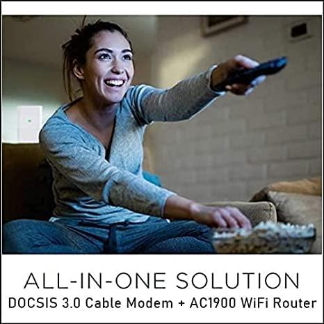 Motorola Motorola MG7550 Modem Wi-Fi Router Combo with Power Boost , Approved by Comcast Xfinity, Cox, Charter Spectrum-AC1900 Wi-Fi Speed(16x4 DOCSIS 3.0)-Renewed
